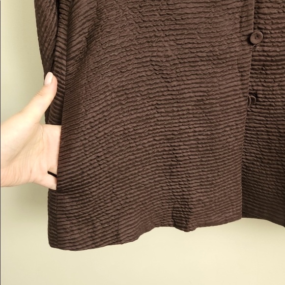 Eileen Fisher silk blended A-line blazer - Picture 8 of 11